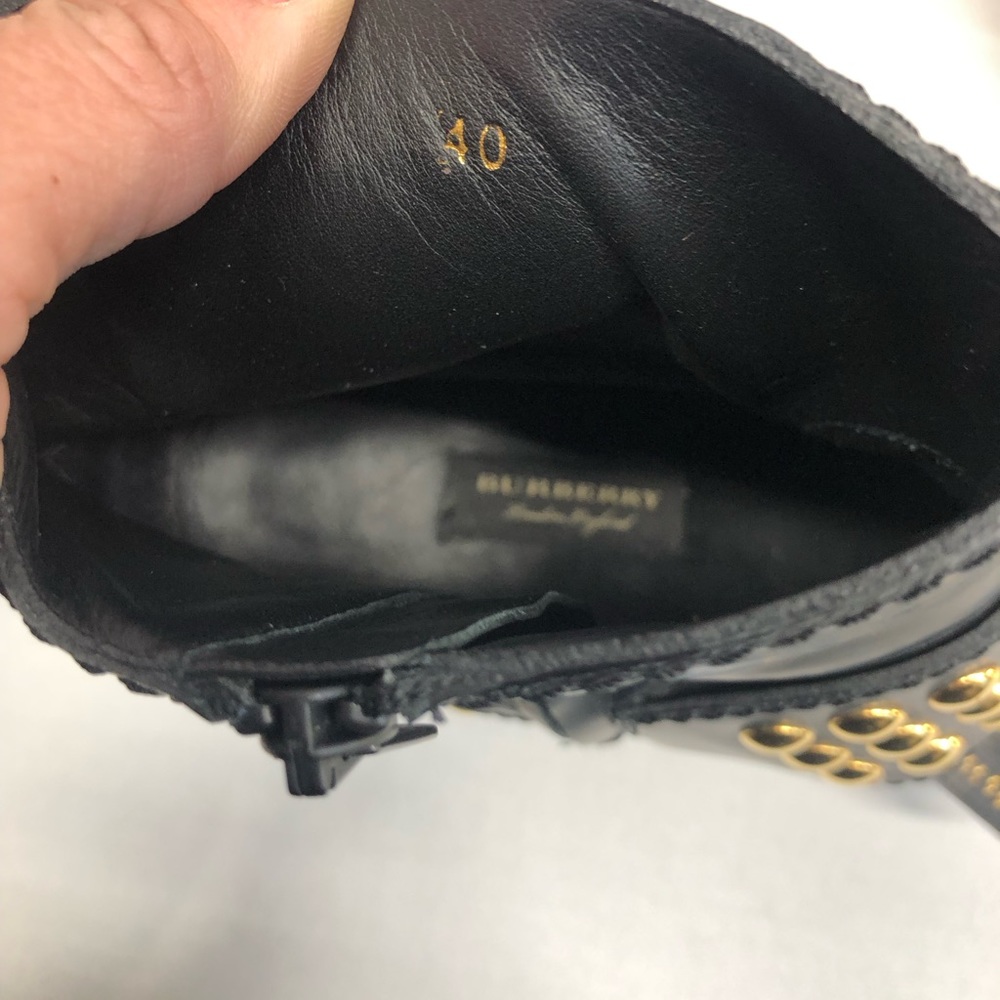 Burberry Whitchester studded buckle leather booties, EUC - Picture 5 of 16